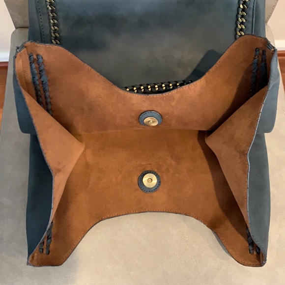 Street Level Suede Leather Slouchy Hobo Large Shoulder Bag - Picture 7 of 14